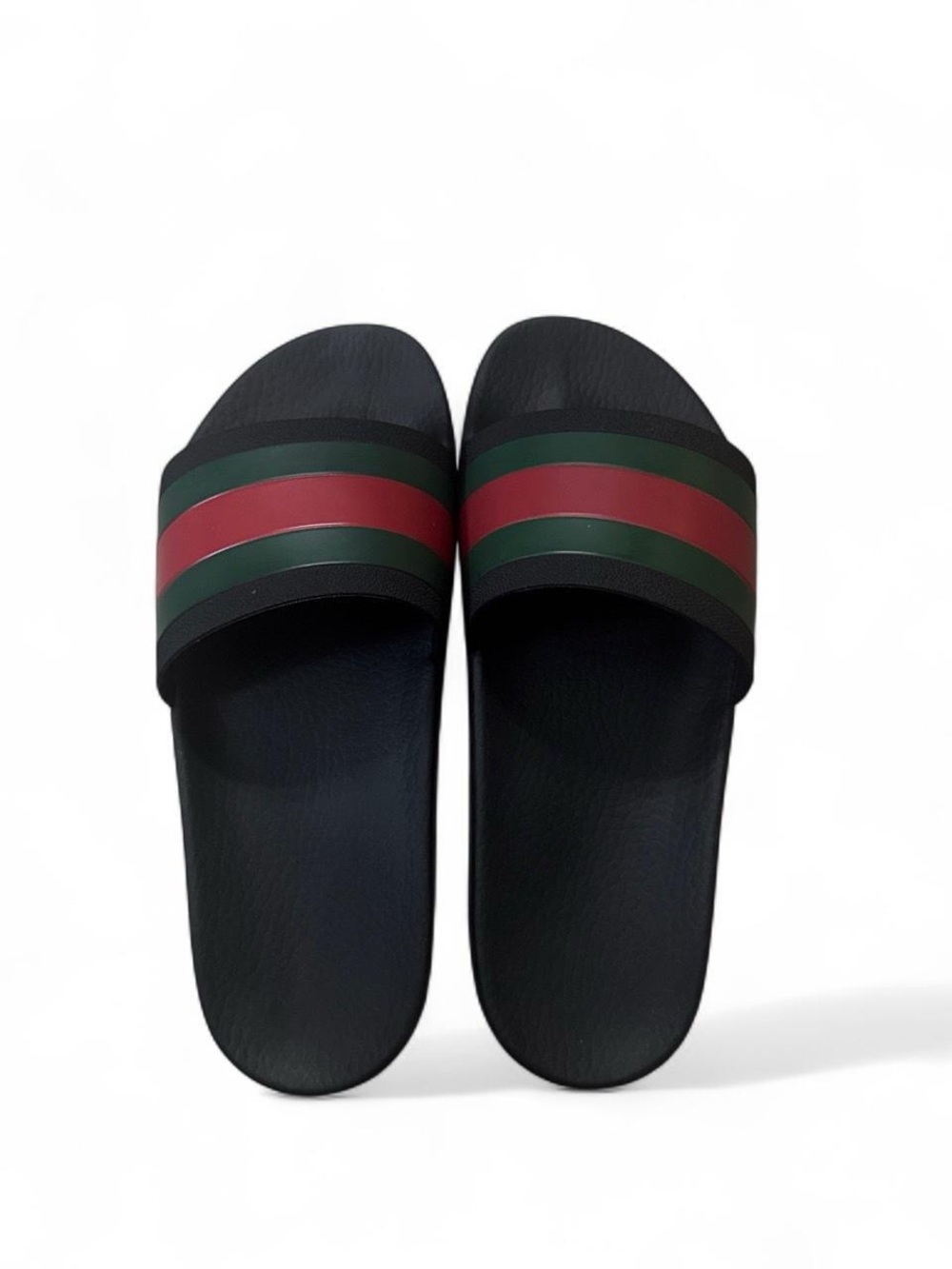 Gucci Slide Sandals with Green and Red Stripes - Picture 2 of 8